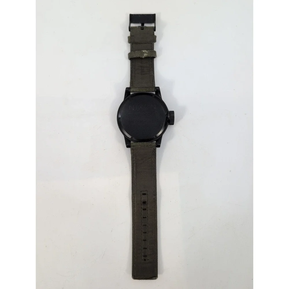 Nixon The Chronicle SS 100M Magnified Swiss Movement Wrist‎ Watch Green Band